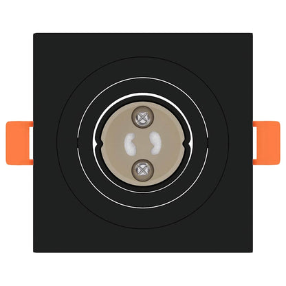 Spotlight 6 pcs Schwarz 9 x 9 x 2 cm Aluminium