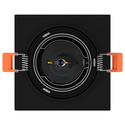 Spotlight 6 pcs Schwarz 9 x 9 x 2 cm Aluminium