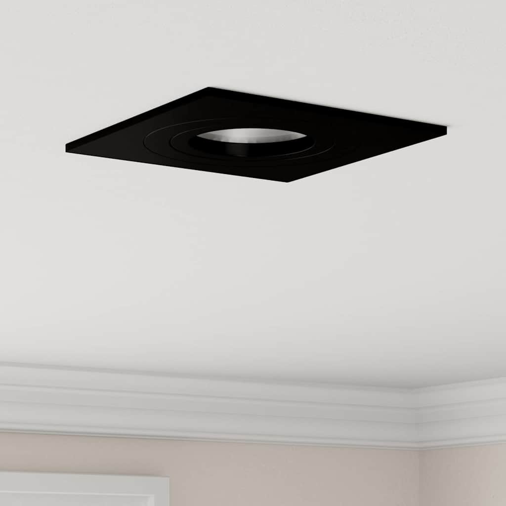 Spotlight 12 pcs Schwarz 9 x 9 x 2 cm Aluminium