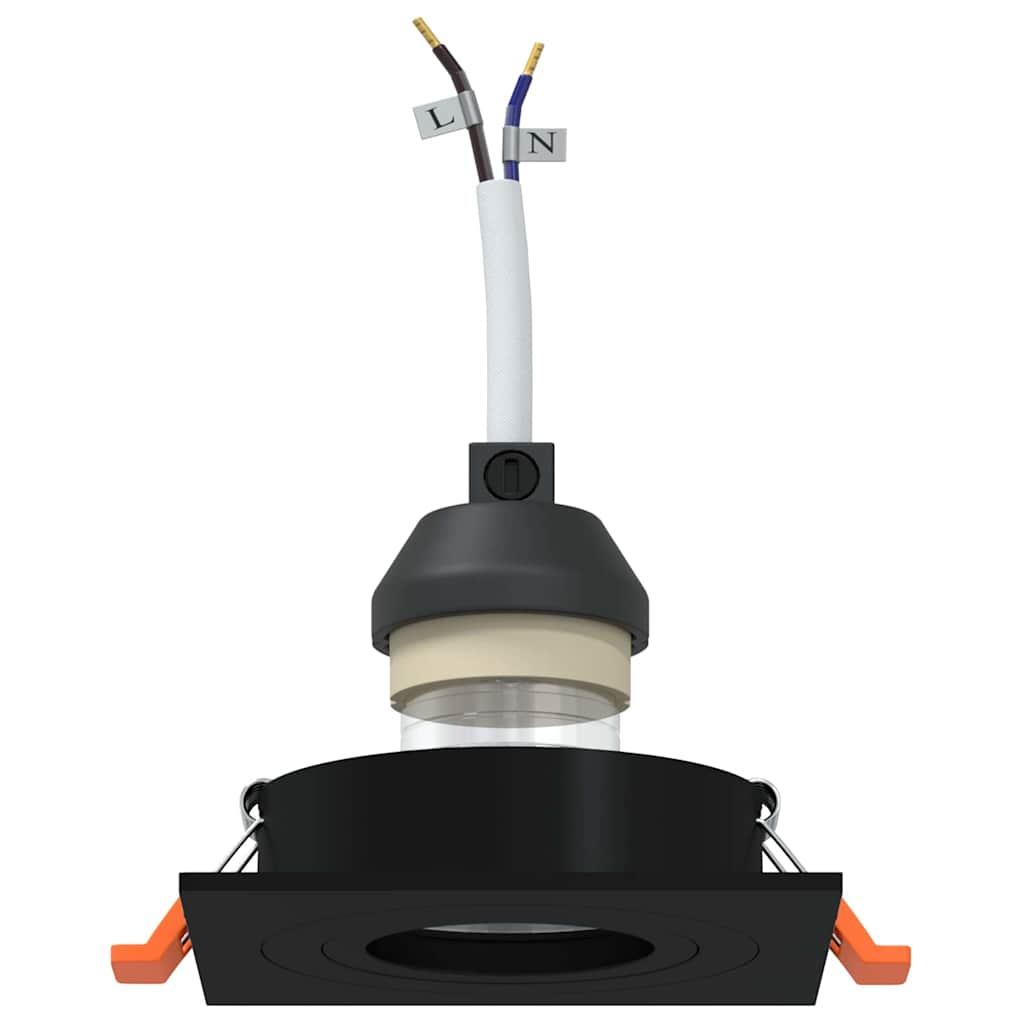 Spotlight 12 pcs Schwarz 9 x 9 x 2 cm Aluminium