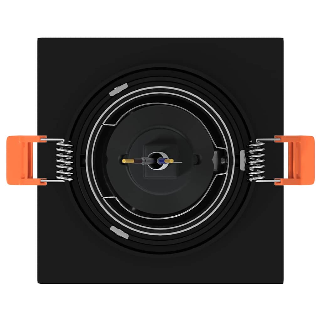 Spotlight 12 pcs Schwarz 9 x 9 x 2 cm Aluminium