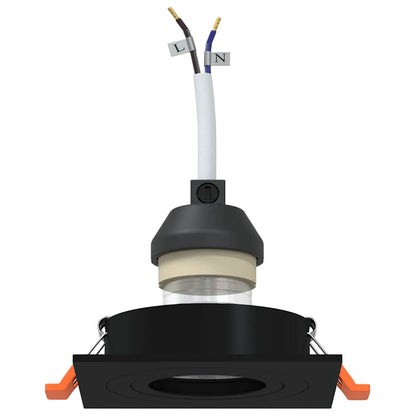 Spotlight 24 pcs Schwarz 9 x 9 x 2 cm Aluminium