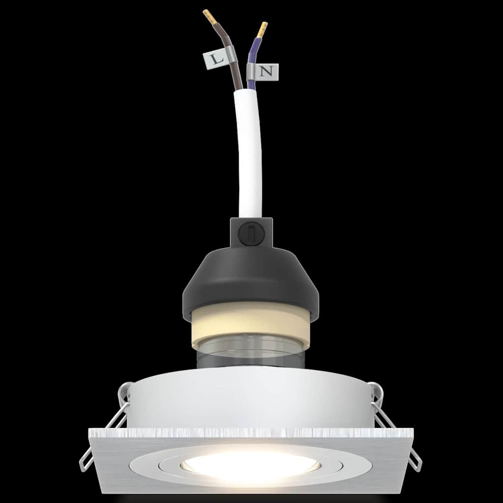 Spotlight 6 pcs Silber 9 x 9 x 2 cm Aluminium