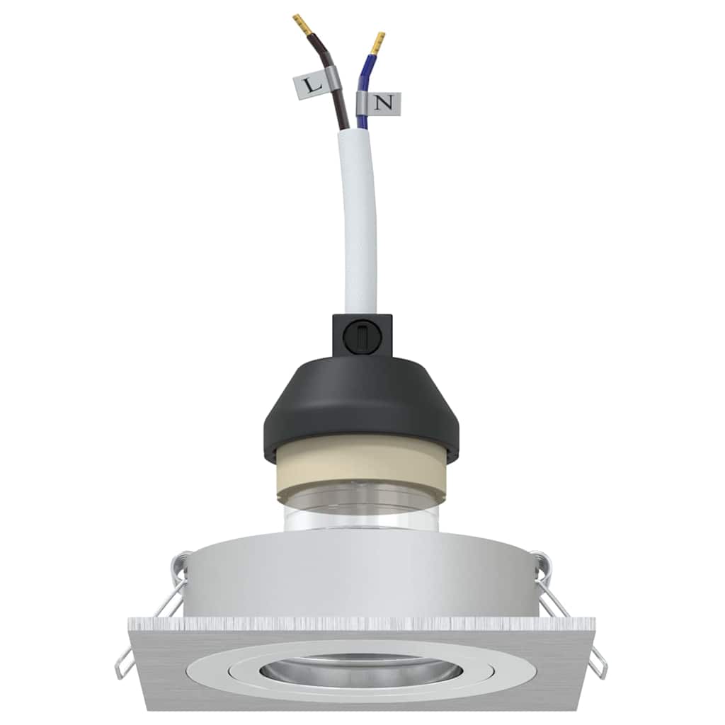 Spotlight 6 pcs Silber 9 x 9 x 2 cm Aluminium