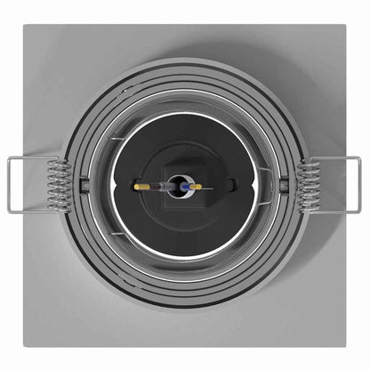 Spotlight 6 pcs Silber 9 x 9 x 2 cm Aluminium