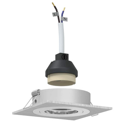 Spotlight 12 pcs Silber 9 x 9 x 2 cm Aluminium