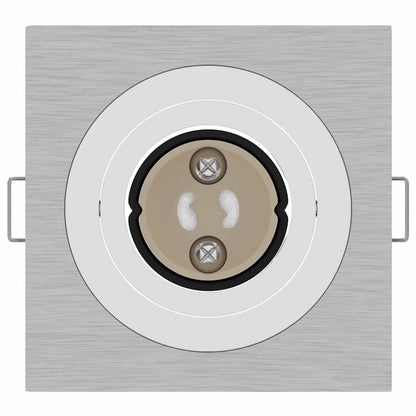 Spotlight 24 pcs Silber 9 x 9 x 2 cm Aluminium