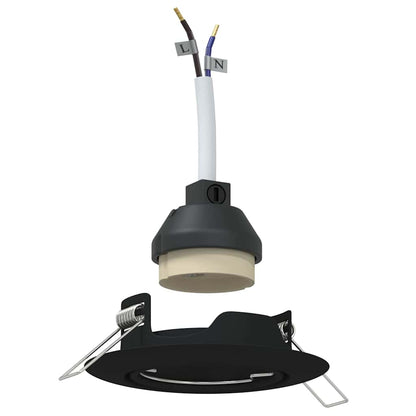 Spotlight 12 pcs Schwarz 9 x 9 x 2,5 cm Metall