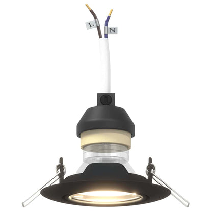 Spotlight 24 pcs Schwarz 9 x 9 x 2,5 cm Metall