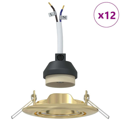 Spotlight 12 pcs Gold 9 x 9 x 2,5 cm Metall
