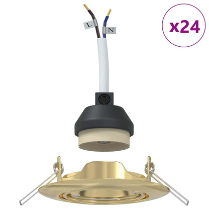Spotlight 24 pcs Gold 9 x 9 x 2,5 cm Metall