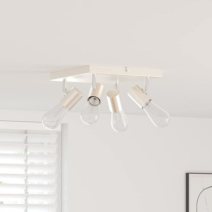 Deckenstrahler Gebürstetes Nickel 26.5 x 26 x 11.5 cm Stahl