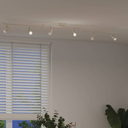 Deckenstrahler Gebürstetes Nickel 176.5 x 9.5 x 14 cm Stahl