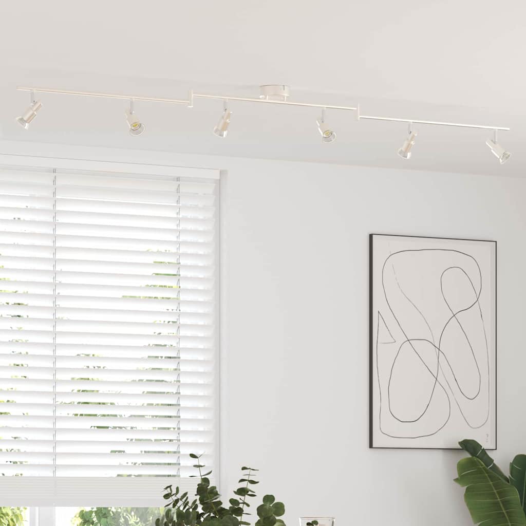 Deckenstrahler Gebürstetes Nickel 176.5 x 9.5 x 14 cm Stahl