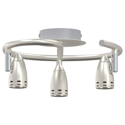 Deckenstrahler Mattnickel 25 x 24 x 12 cm Stahl