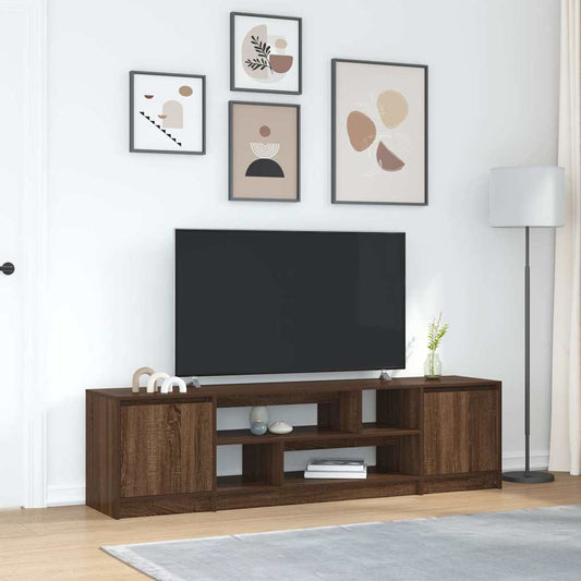 TV-Schrank Braun Eichen-Optik 188,5x41x50 cm Holzwerkstoff