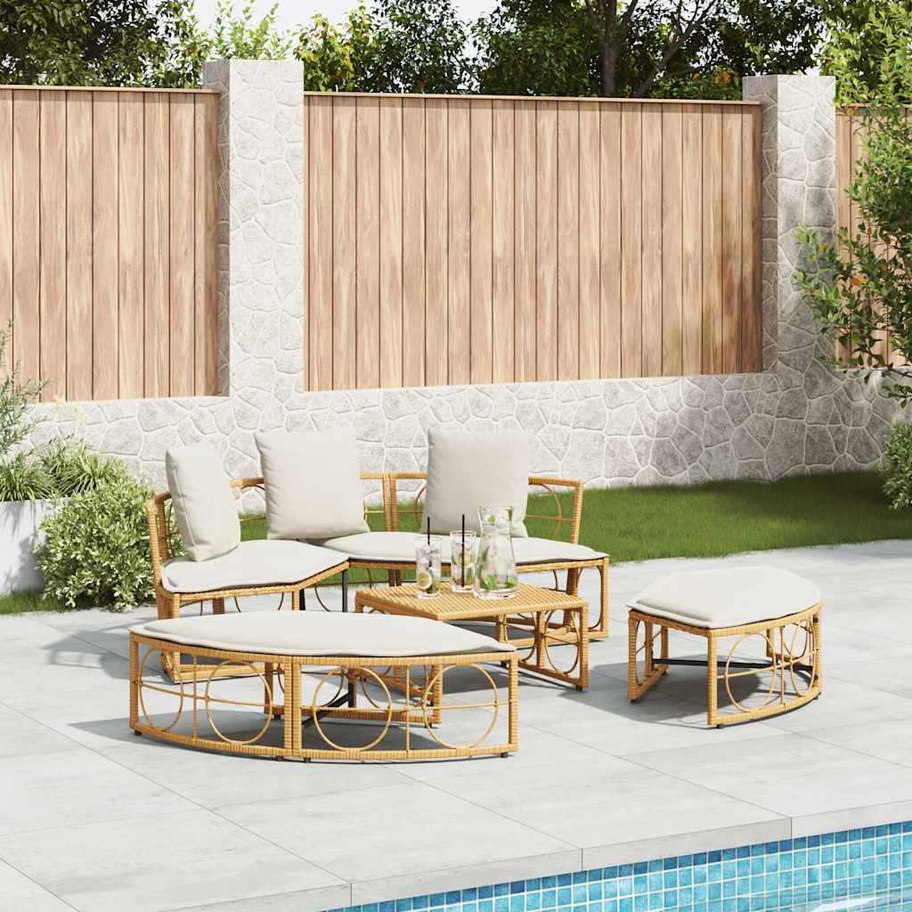 Outdoor-Loungebett ohne Dach Poly Rattan