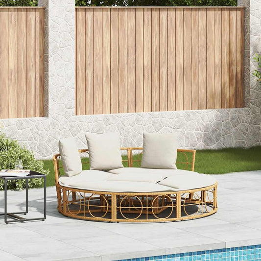 Outdoor-Loungebett ohne Dach Poly Rattan