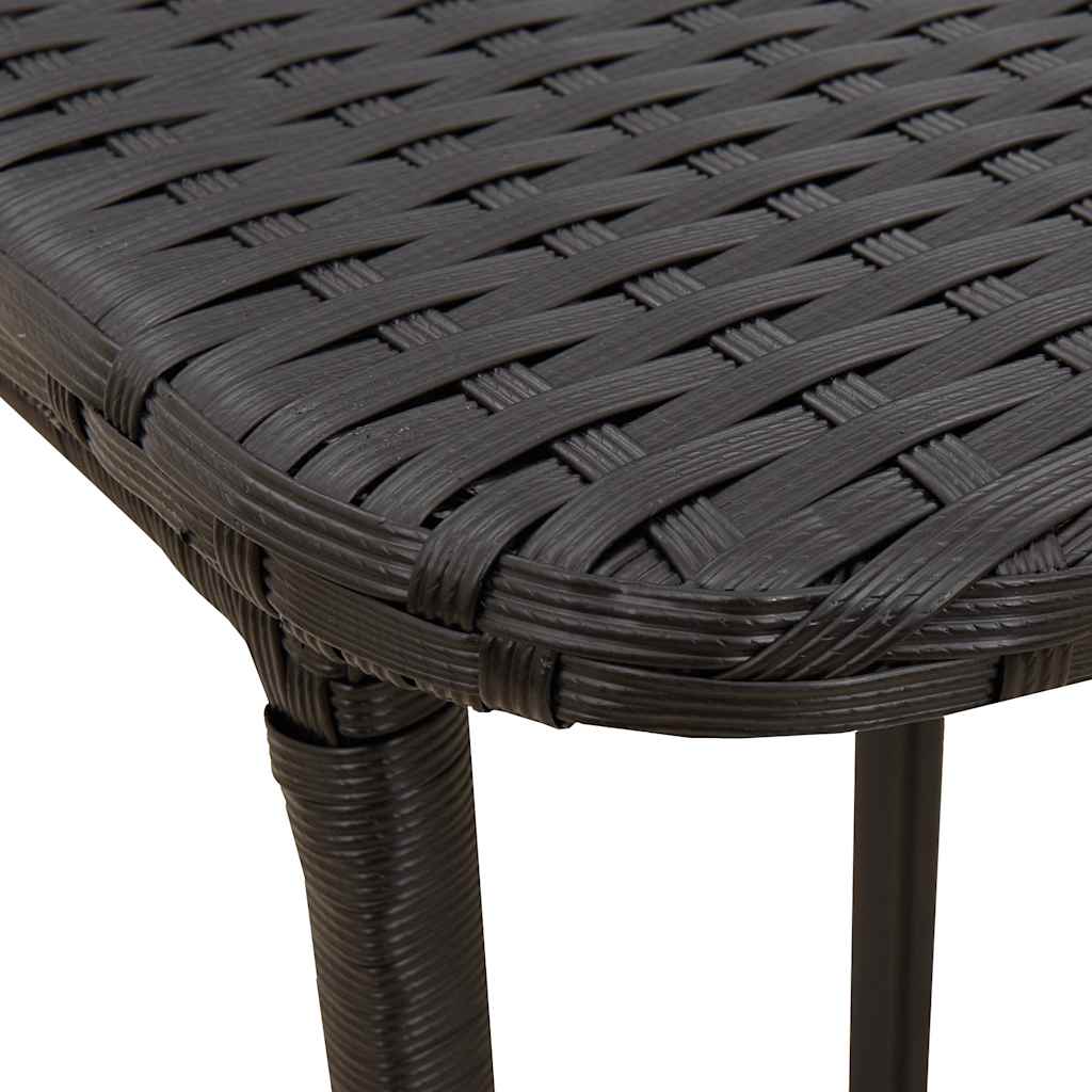 Gartentisch Klappbar Schwarz 90x51x75 cm Poly Rattan