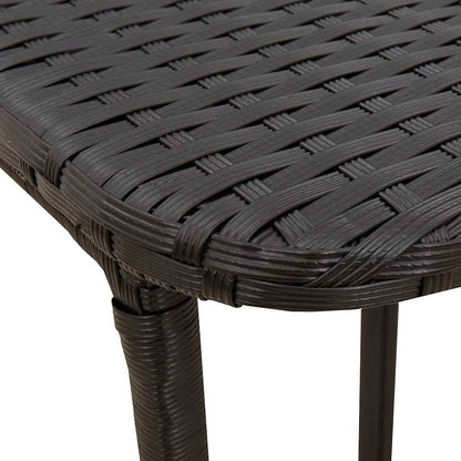 Gartentisch Klappbar Schwarz 90x51x75 cm Poly Rattan