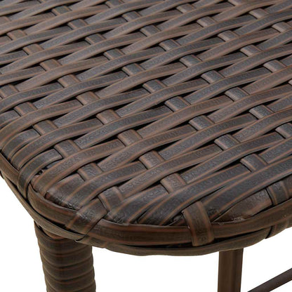 Gartentisch Klappbar Braun 90x51x75 cm Poly Rattan