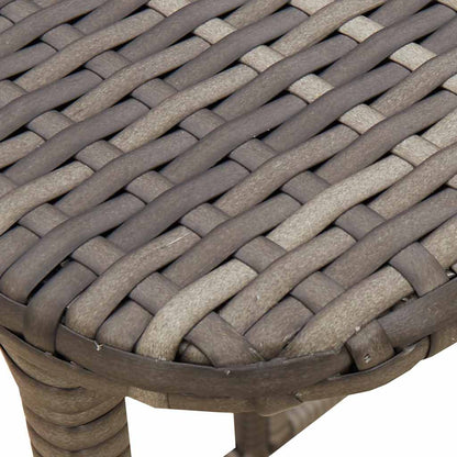 Gartentisch Klappbar Grau 90x51x75 cm Poly Rattan