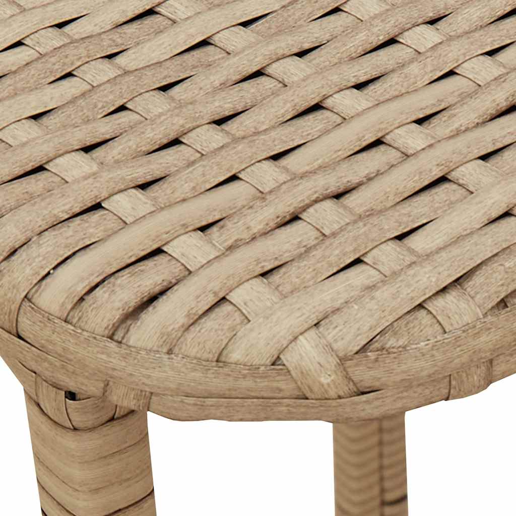 Gartentisch Klappbar Beige 90x51x75 cm Poly Rattan