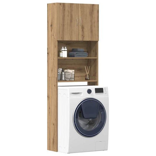 Waschmaschinenschrank Artisan-Eiche 64x24x190 cm Holzwerkstoff