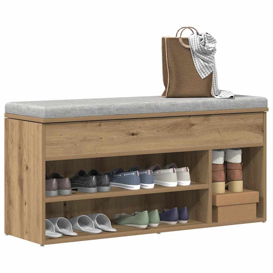 Schuhbank Artisan-Eiche 102x30,5x45 cm Holzwerkstoff