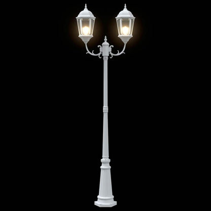 Garten-Licht Weiß 68 x 20 x 235 cm Aluminium und Glas