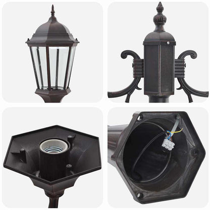 Garten-Licht Bronze 68 x 20 x 235 cm Aluminium und Glas