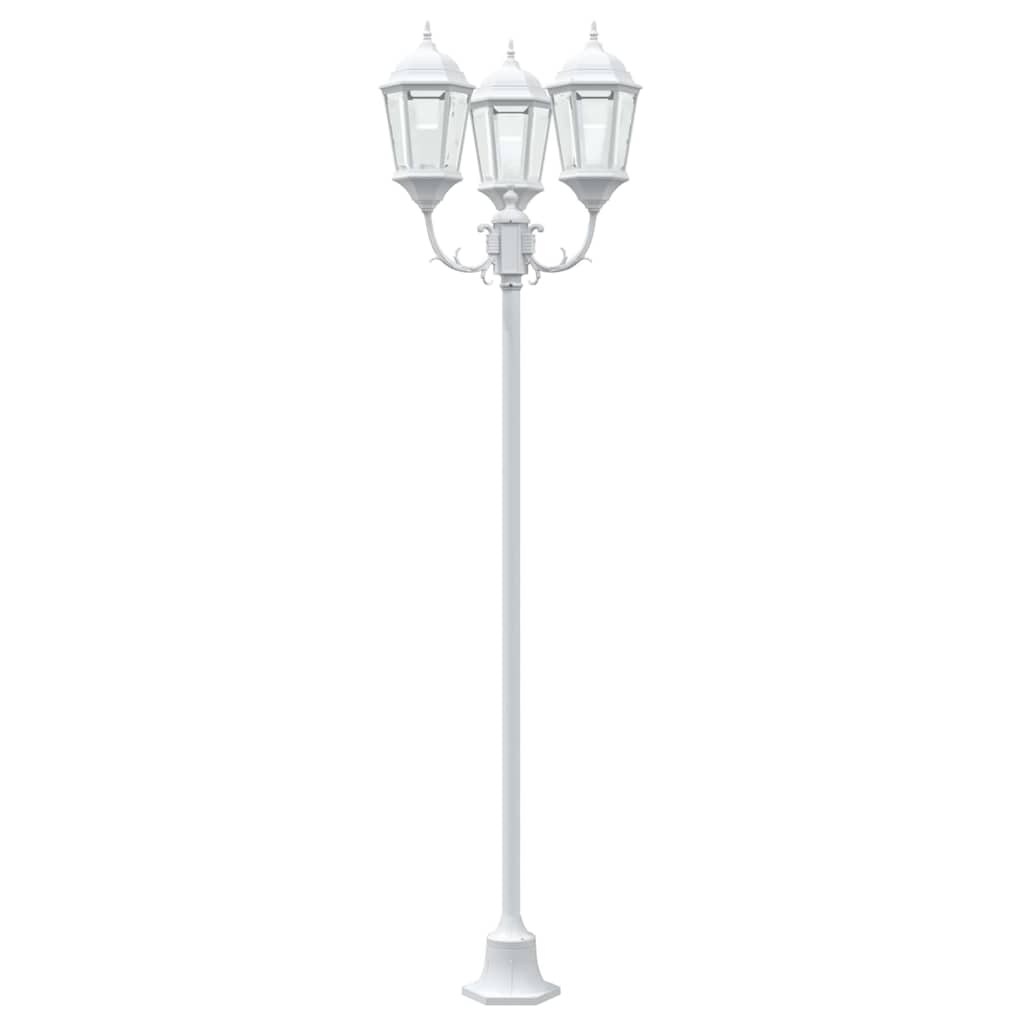 Garten-Licht Weiß 57 x 49 x 241 cm Aluminium und Glas