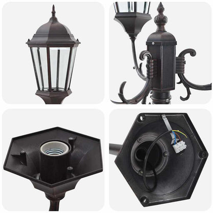 Garten-Licht Bronze 57 x 49 x 241 cm Aluminium und Glas