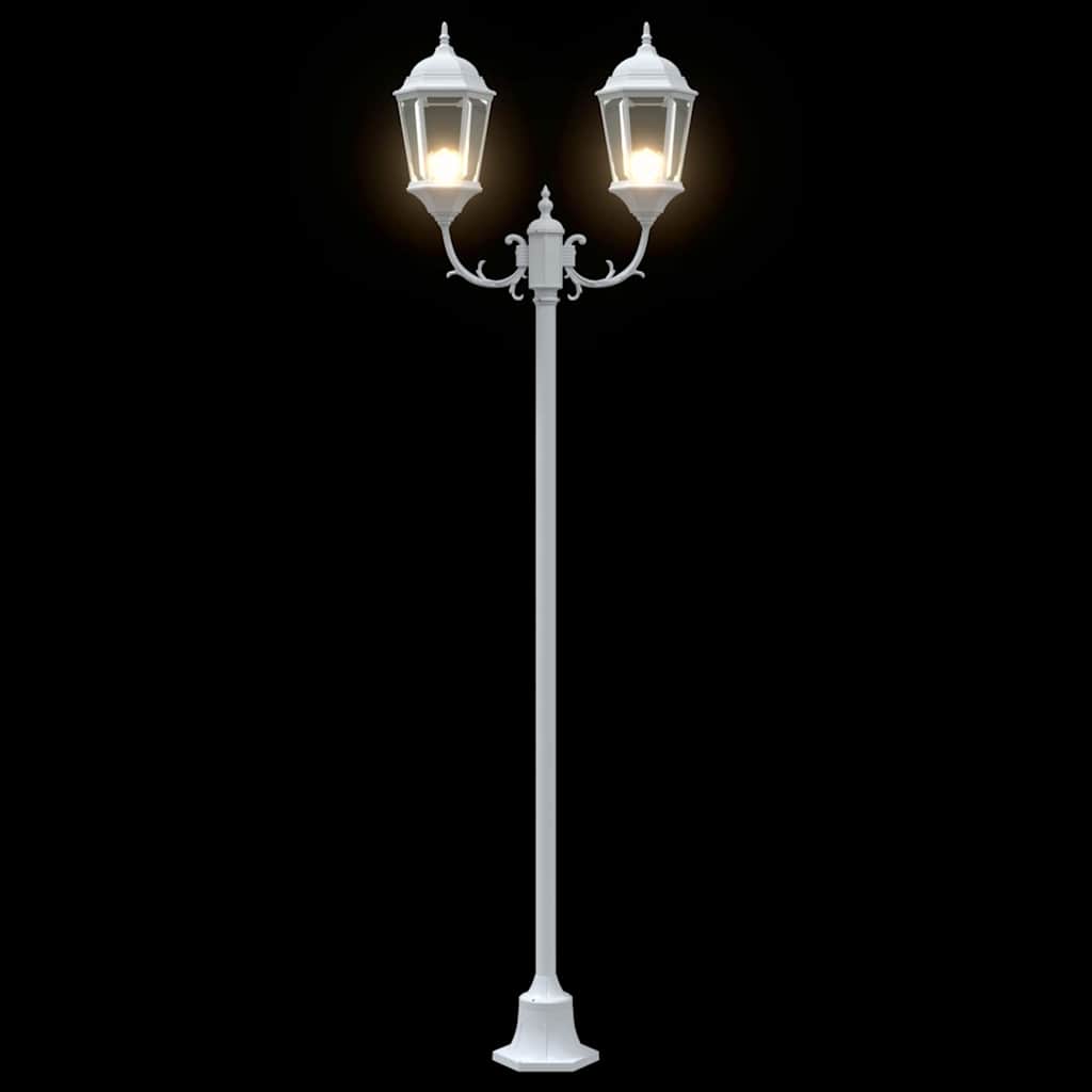 Garten-Licht Weiß 68 x 20 x 235 cm Aluminium und Glas