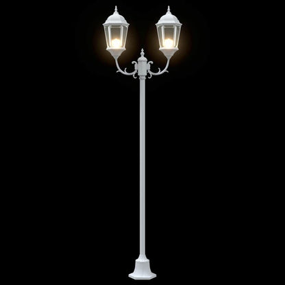 Garten-Licht Weiß 68 x 20 x 235 cm Aluminium und Glas