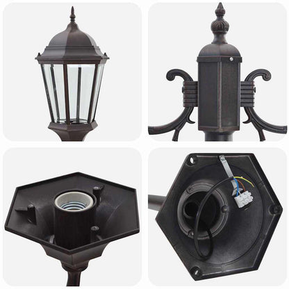 Garten-Licht Bronze 68 x 20 x 235 cm Aluminium und Glas