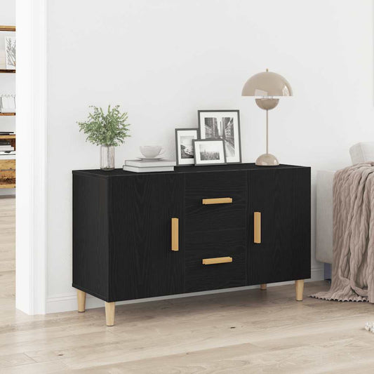 Sideboard Schwarz Eichen-Optik 100x36x60 cm Holzwerkstoff