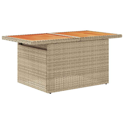 5-tlg. Garten-Sofagarnitur mit Kissen Beige Poly Rattan