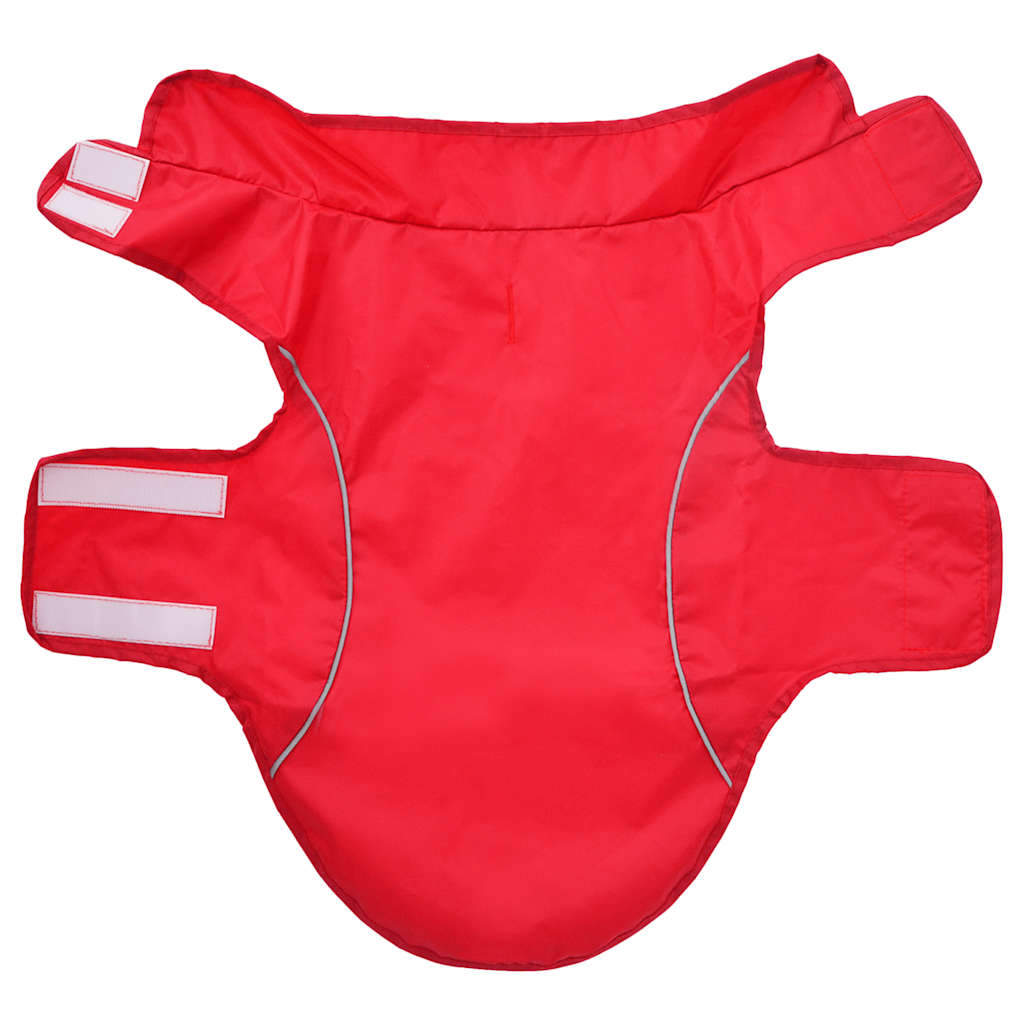 Hunde Regenmantel mit Reflexstreifen Polyester Rot XS