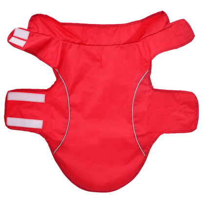 Hunde Regenmantel mit Reflexstreifen Polyester Rot XS