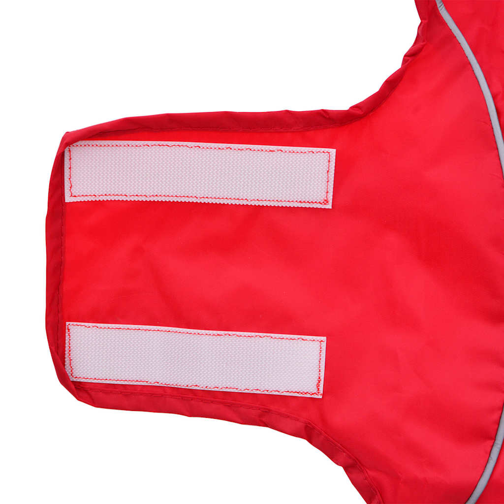 Hunde Regenmantel mit Reflexstreifen Polyester Rot XS