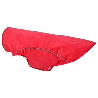 Hunde Regenmantel mit Reflexstreifen Polyester Rot L
