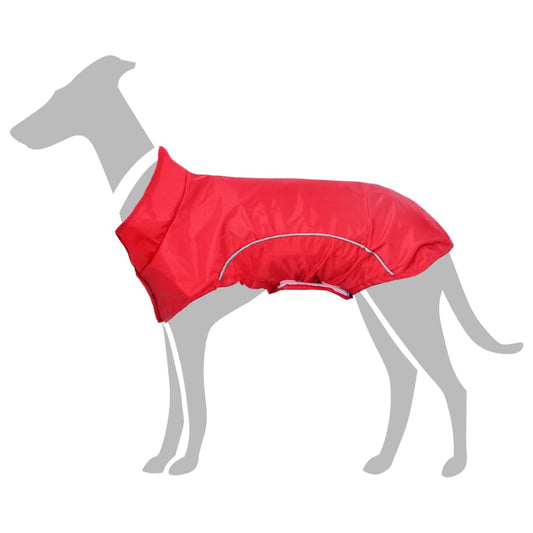 Hunde Regenmantel mit Reflexstreifen Polyester Rot XL