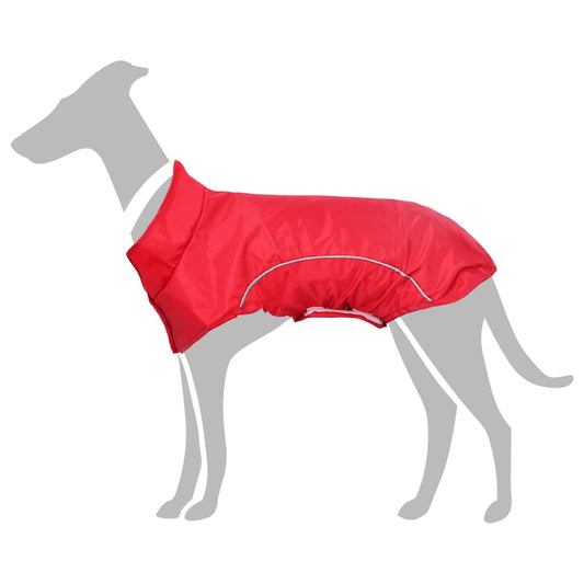 Hunde Regenmantel mit Reflexstreifen Polyester Rot 2XL
