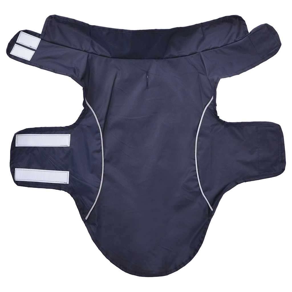 Hunde Regenmantel mit Reflexstreifen Polyester Marineblau S