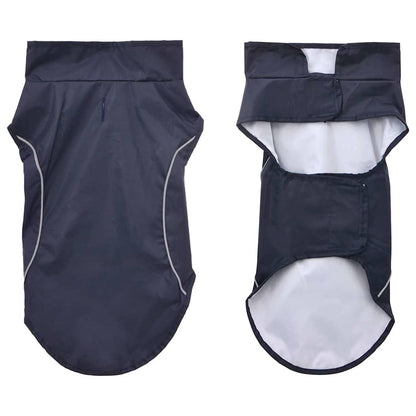 Hunde Regenmantel mit Reflexstreifen Polyester Marineblau M