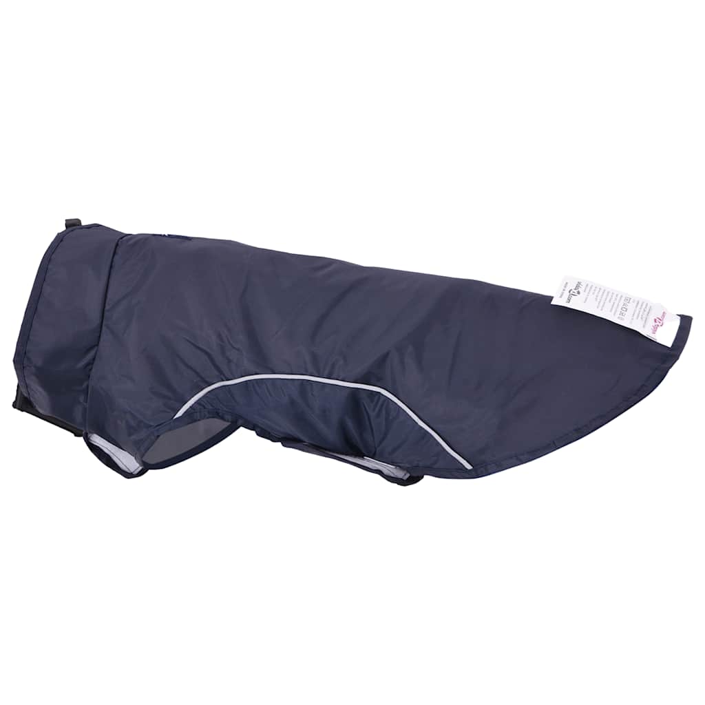 Hunde Regenmantel mit Reflexstreifen Polyester Marineblau M