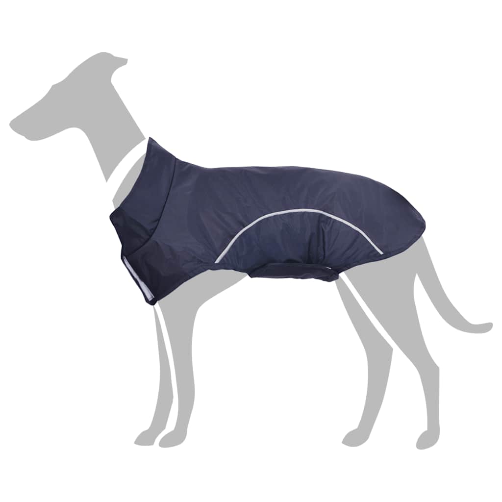Hunde Regenmantel mit Reflexstreifen Polyester Marineblau XL
