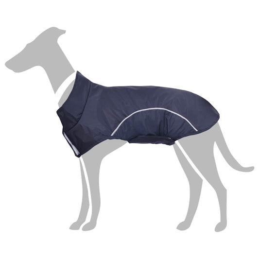 Hunde Regenmantel mit Reflexstreifen Polyester Marineblau XL