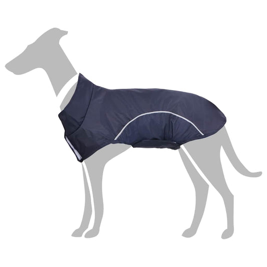 Hunde Regenmantel mit Reflexstreifen Polyester Marineblau 2XL